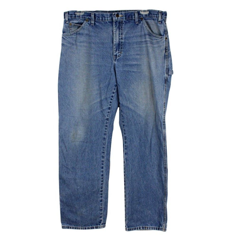 Jeans Dickies Carpenter Painters Relaxed Fit Straight Leg Distressed Size 38 X32